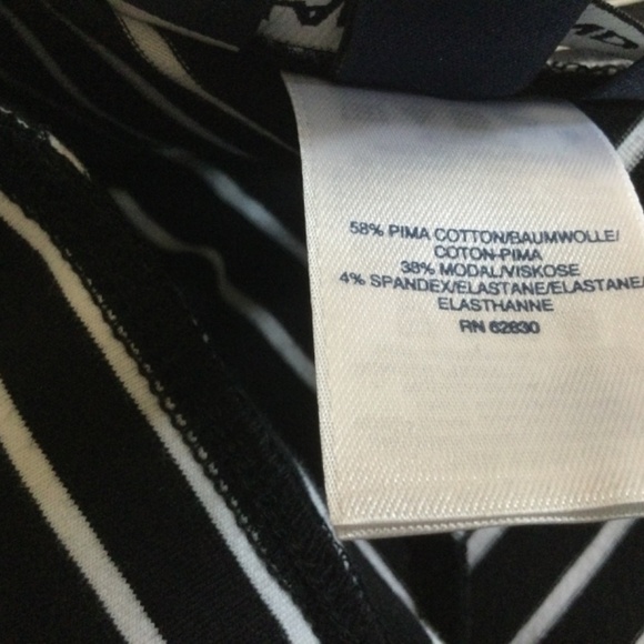 Lands End a-line black & white striped maxi skirt, size medium. Cotton blend - Picture 5 of 5